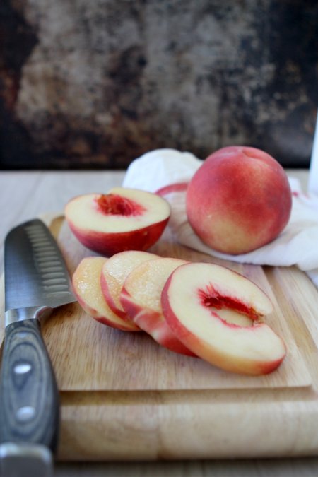 Greek Yogurt Peach Pancakes