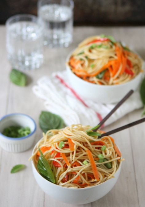 Cold Soba Noodles with Sesame Ginger Scallion Sauce