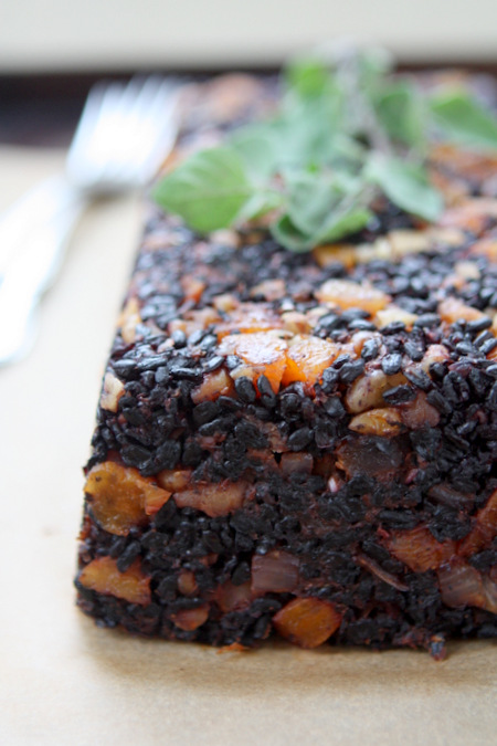 Apricot Walnut Black Rice Loaf (Vegan + GF)