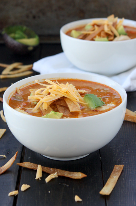 Quick Chicken Tortilla Soup | thekitchenpaper.com