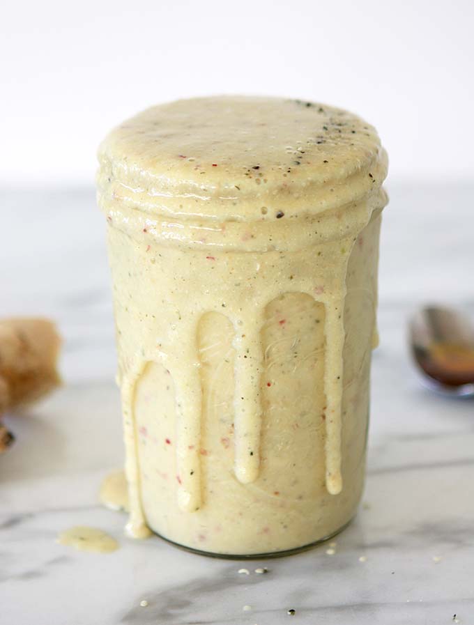 Apple Ginger Hemp Heart Smoothie | thekitchenpaper.com