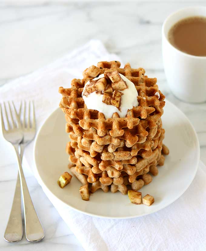 Whole Wheat Flax Waffles | thekitchenpaper.com