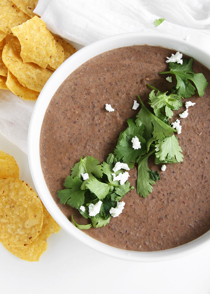 Hot Black Bean Goat Cheese Dip | thekitchenpaper.com