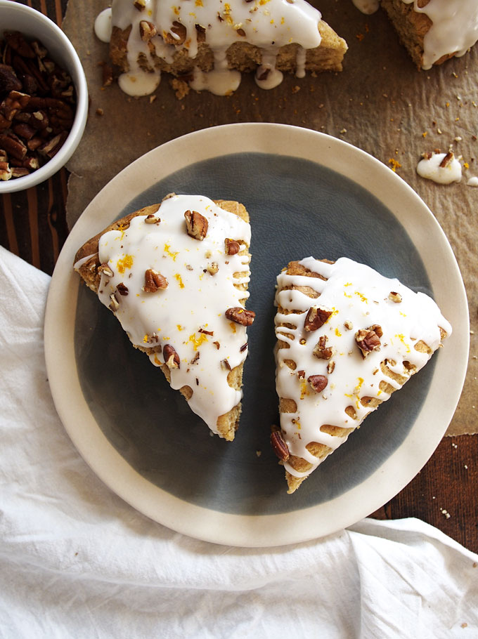 Orange Maple Pecan Scones | thekitchenpaper.com