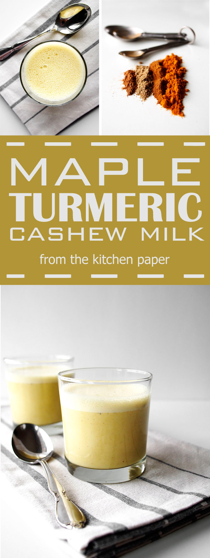 Maple Turmeric Cashew Milk | The Kitchen Paper