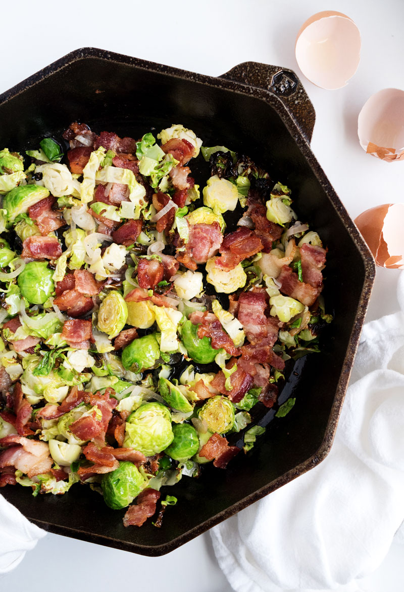 Whole30 Bacon Brussels Sprouts Frittata | The Kitchen Paper