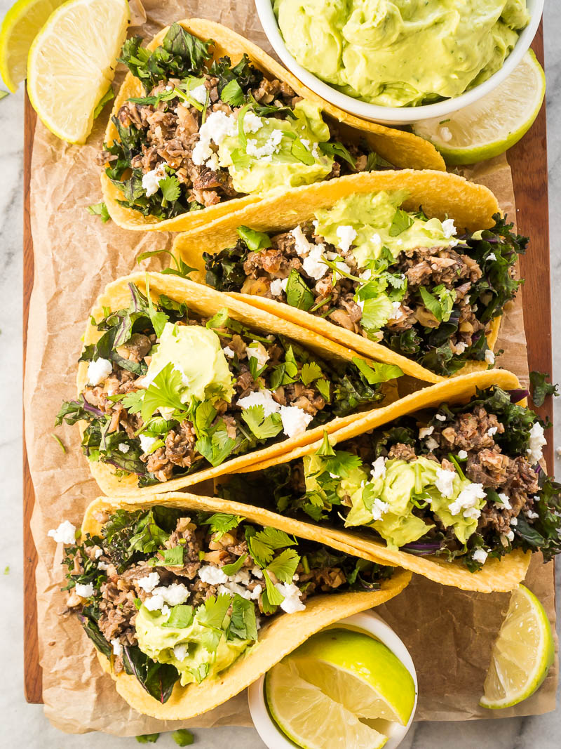 Mushroom Hazelnut Tacos | The Kitchen Paper