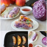 Grilled Peach Spring Rolls