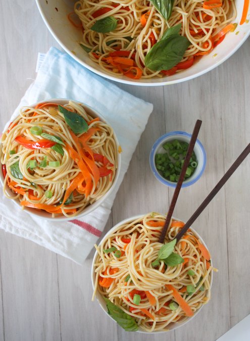 Cold Soba Noodles with Sesame Ginger Scallion Sauce