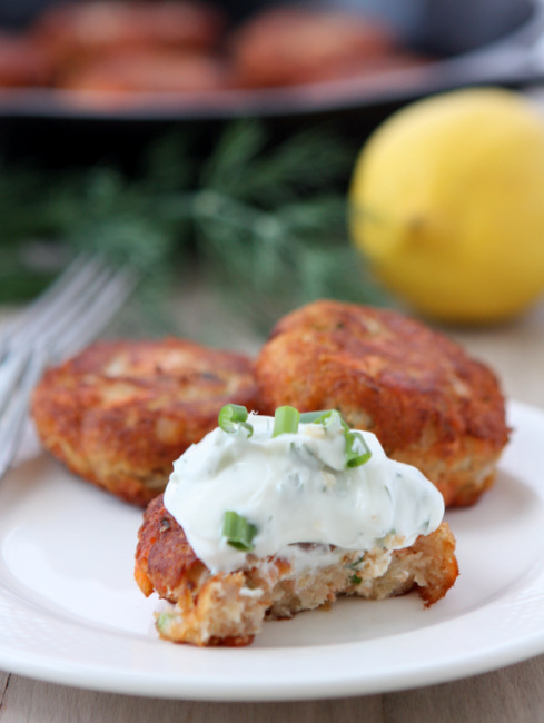 Potato and Salmon Cakes with Ginger and Scallions
