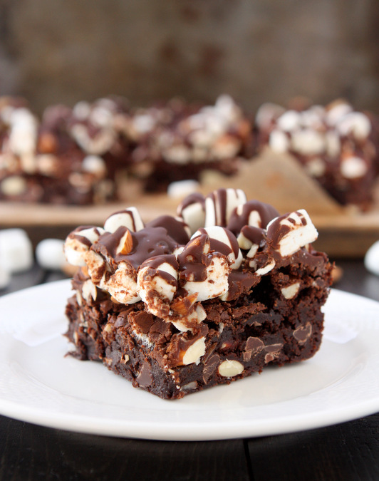 Homemade Rocky Road Recipes - Microwave Rocky Road Brownies | Homemade Recipes http://homemaderecipes.com/holiday-event/rocky-road-recipes-for-national-rocky-road-day