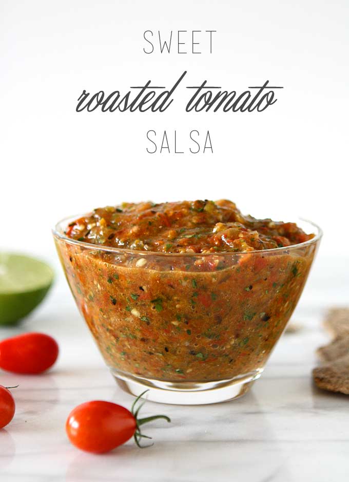 Sweet Roasted Tomato Salsa | thekitchenpaper.com