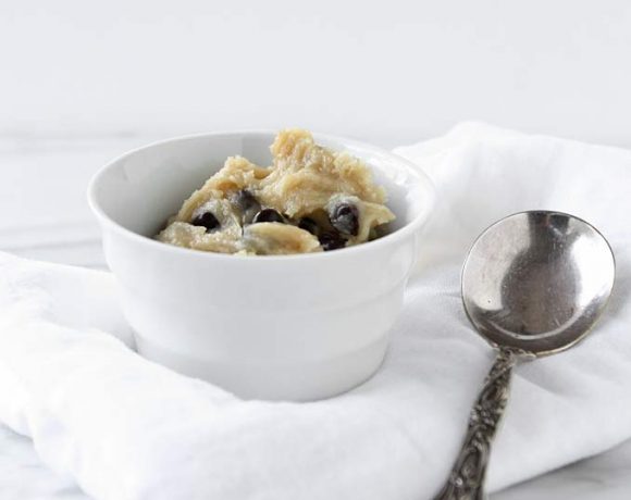 Single Serving Chocolate Chip Cookie Dough | thekitchenpaper.com