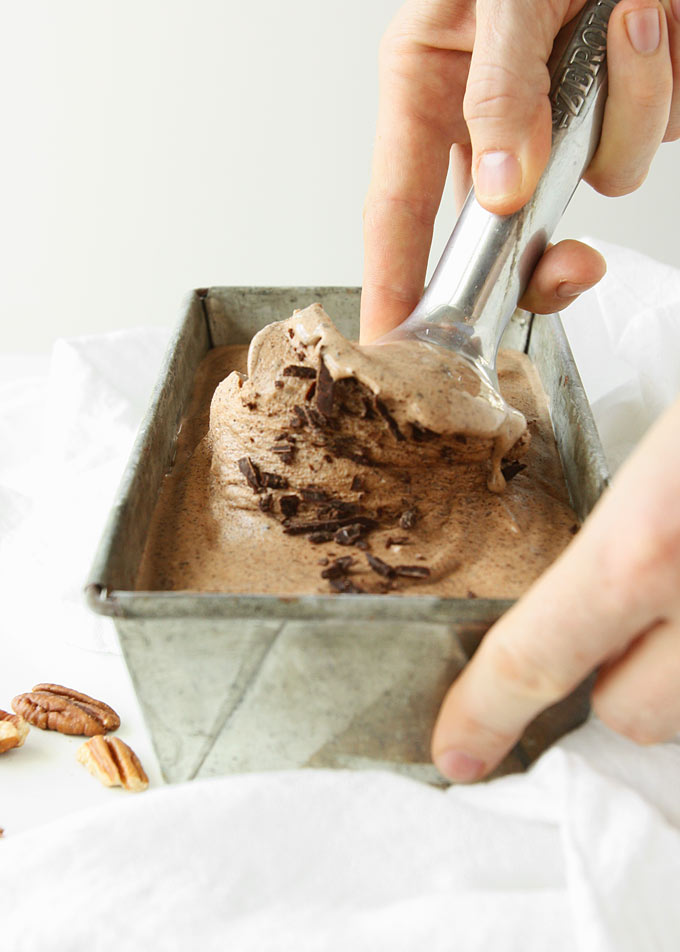 Chipotle Adobo Chocolate Pecan Ice Cream | thekitchenpaper.com