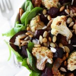 Roasted Beet, Charred Cauliflower, Seeded Salad | thekitchenpaper.com