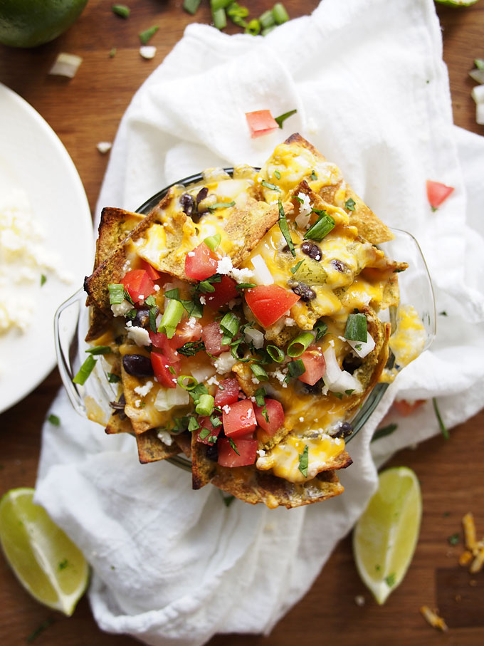 Green Chile Pineapple Black Bean Chilaquiles for One | thekitchenpaper.com