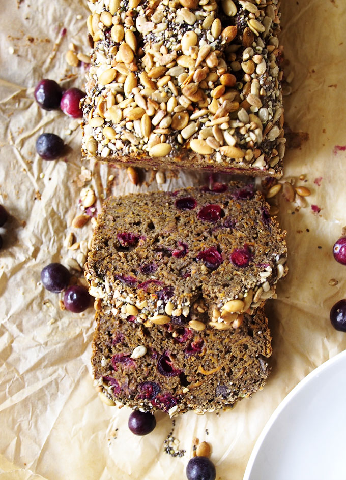 Cranberry Sweet Potato Buckwheat Seeded Bread | The Kitchen Paper