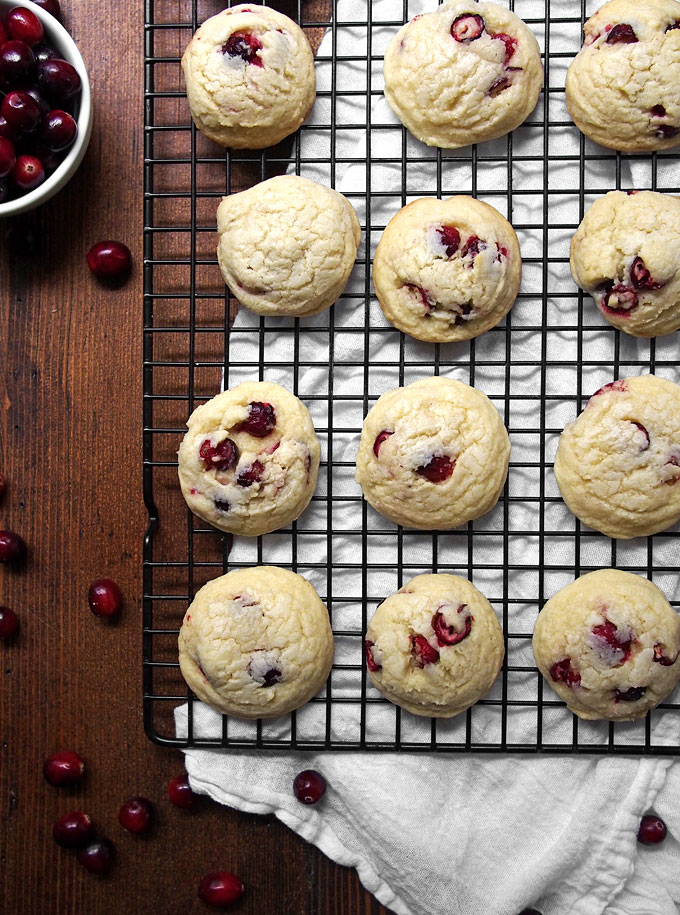 Fresh Cranberry Almond Soft Batch Cookies | The Kitchen Paper