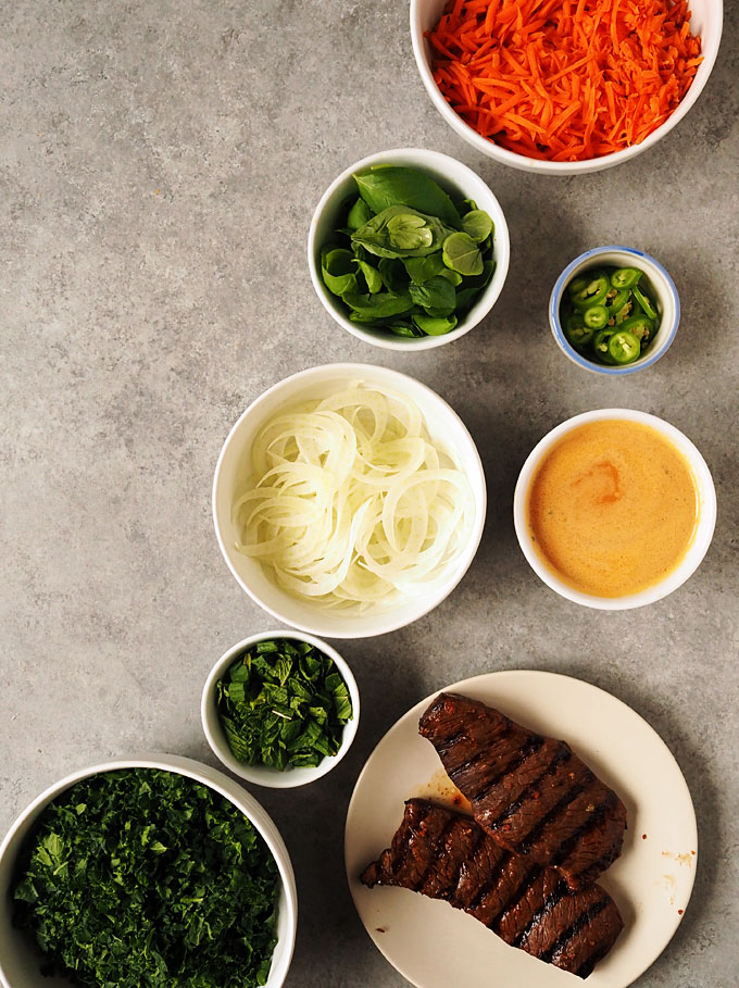 Easy Asian Fennel Beef Rice Noodle Bowls | thekitchenpaper.com