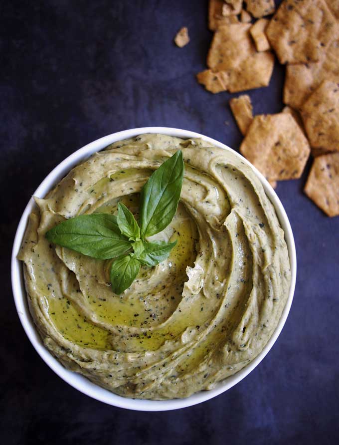 Basil Hummus Recipe | thekitchenpaper.com