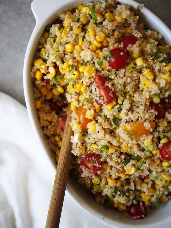 Summer Corn Quinoa Salad Recipe | thekitchenpaper.com
