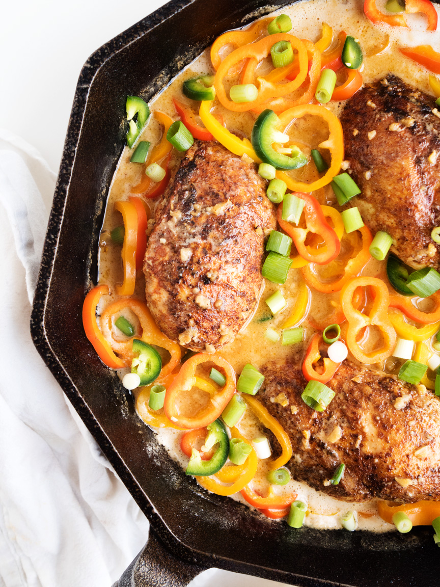 Coconut-Lime Chicken with Mini Peppers | thekitchenpaper.com