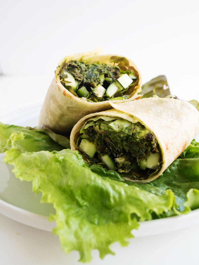 All Green Veggie Wrap | The Kitchen Paper