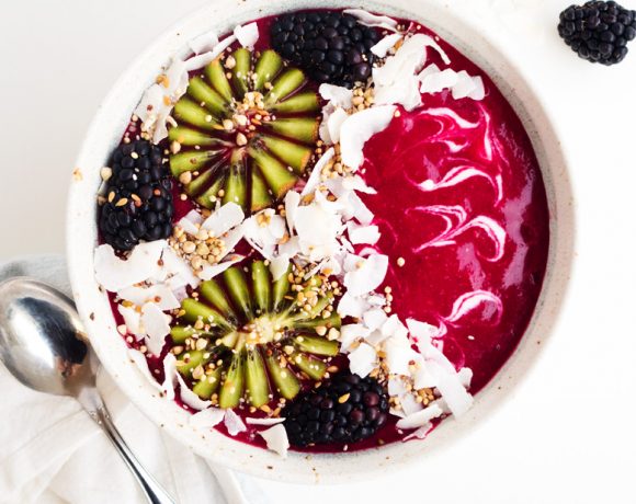 Beet Cherry Smoothie Bowl | The Kitchen Paper