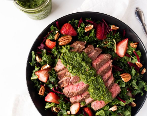 Chimichurri Steak Kale Salad | The Kitchen Paper