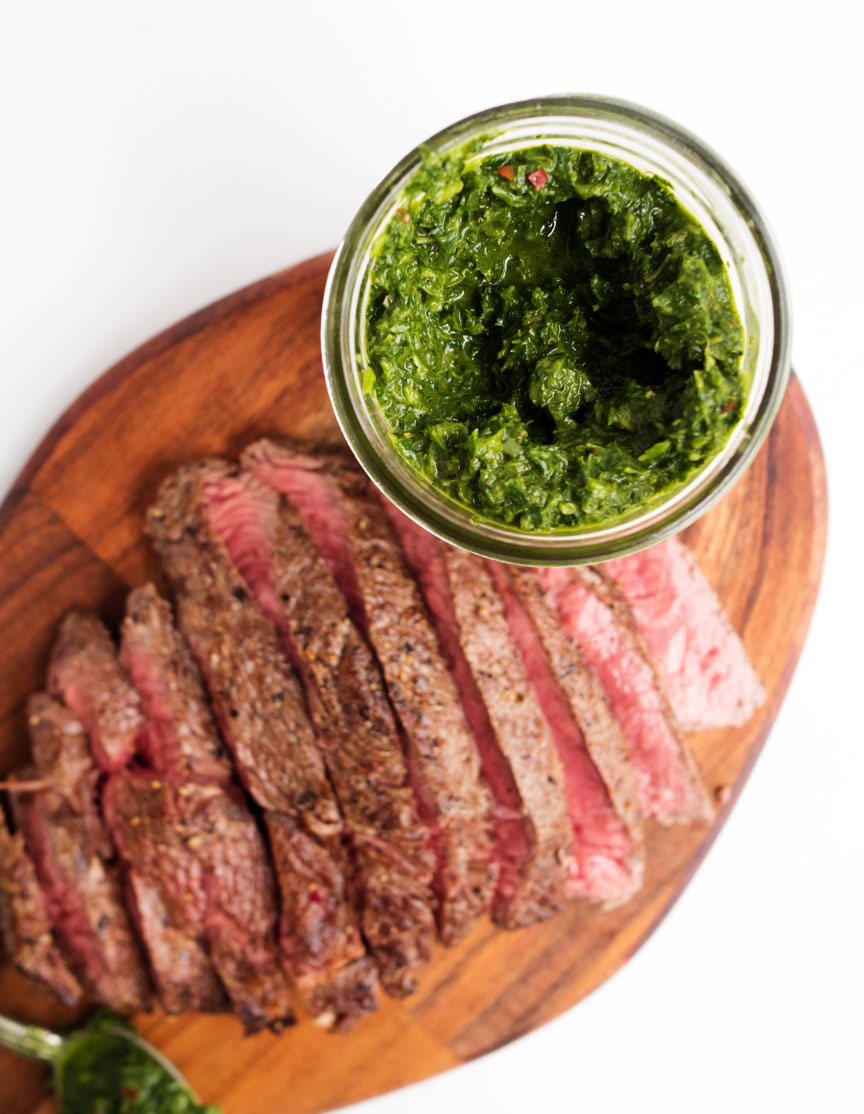 Chimichurri Steak Kale Salad | The Kitchen Paper