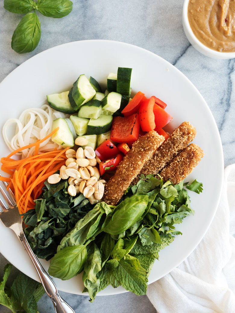 Thai Fish Stick Noodle Bowls | The Kitchen Paper