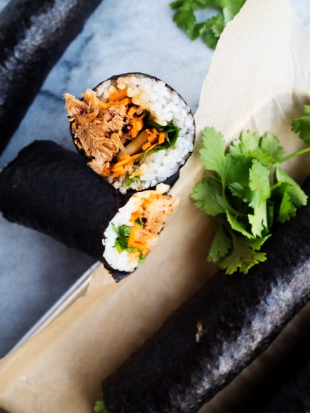 Korean Pulled Pork Nori Rolls Recipe korean-pulled-pork-nori-rolls-recipe