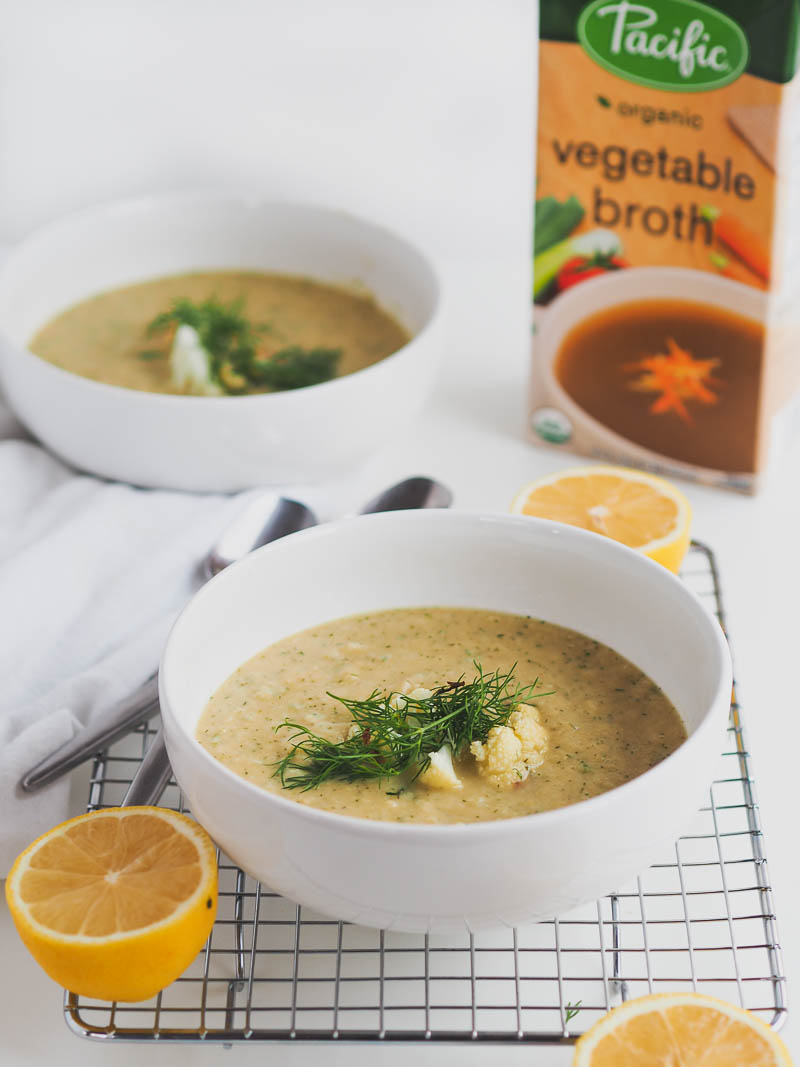 Dill Roasted Cauliflower Soup | The Kitchen Paper