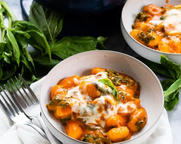 Red Pepper and Tomato Baked Gnocchi | The Kitchen Paper