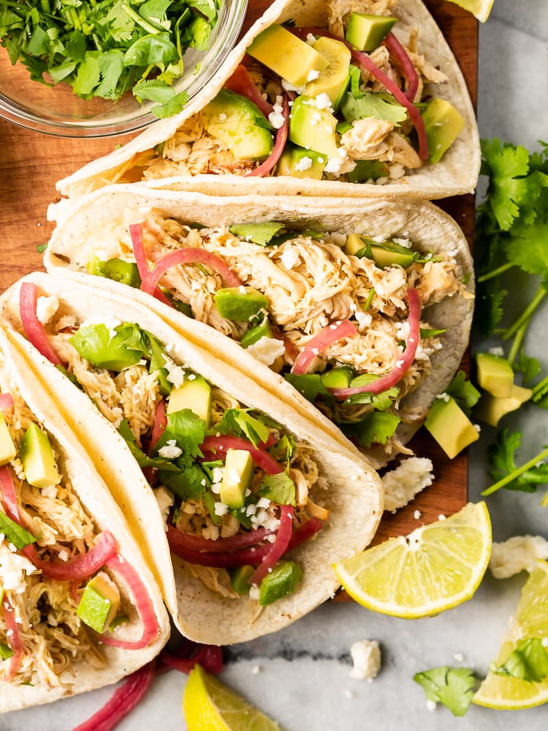 Slow Cooker Green Curry Chicken Tacos | The Kitchen Paper