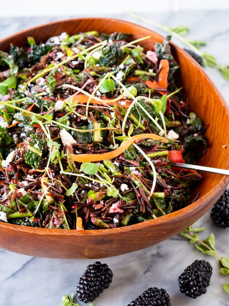 Wild Rice Salad with Blackberry Vinaigrette | The Kitchen Paper